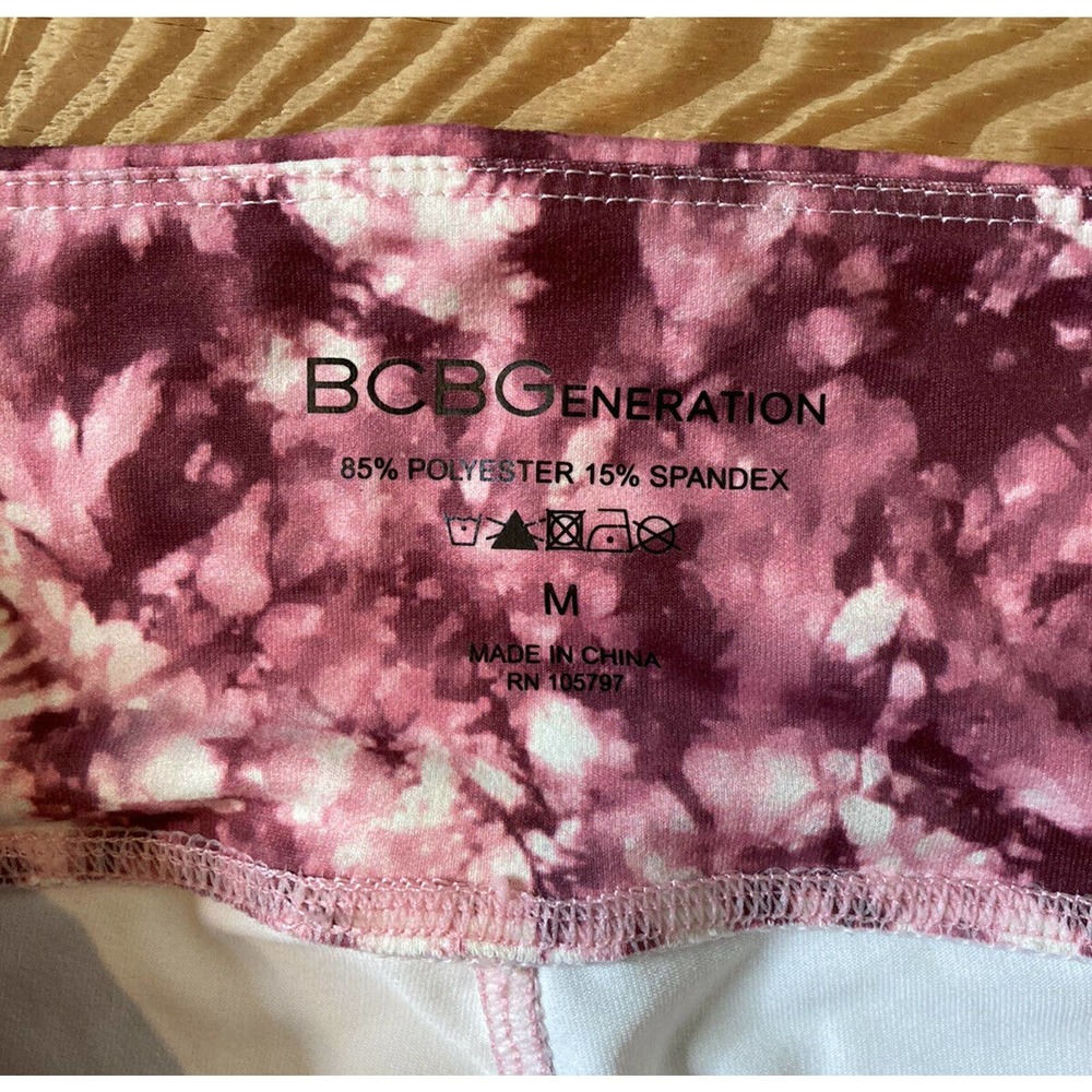 Bcbgeneration Tie Dye Patterned Athletic Leggings - image 3